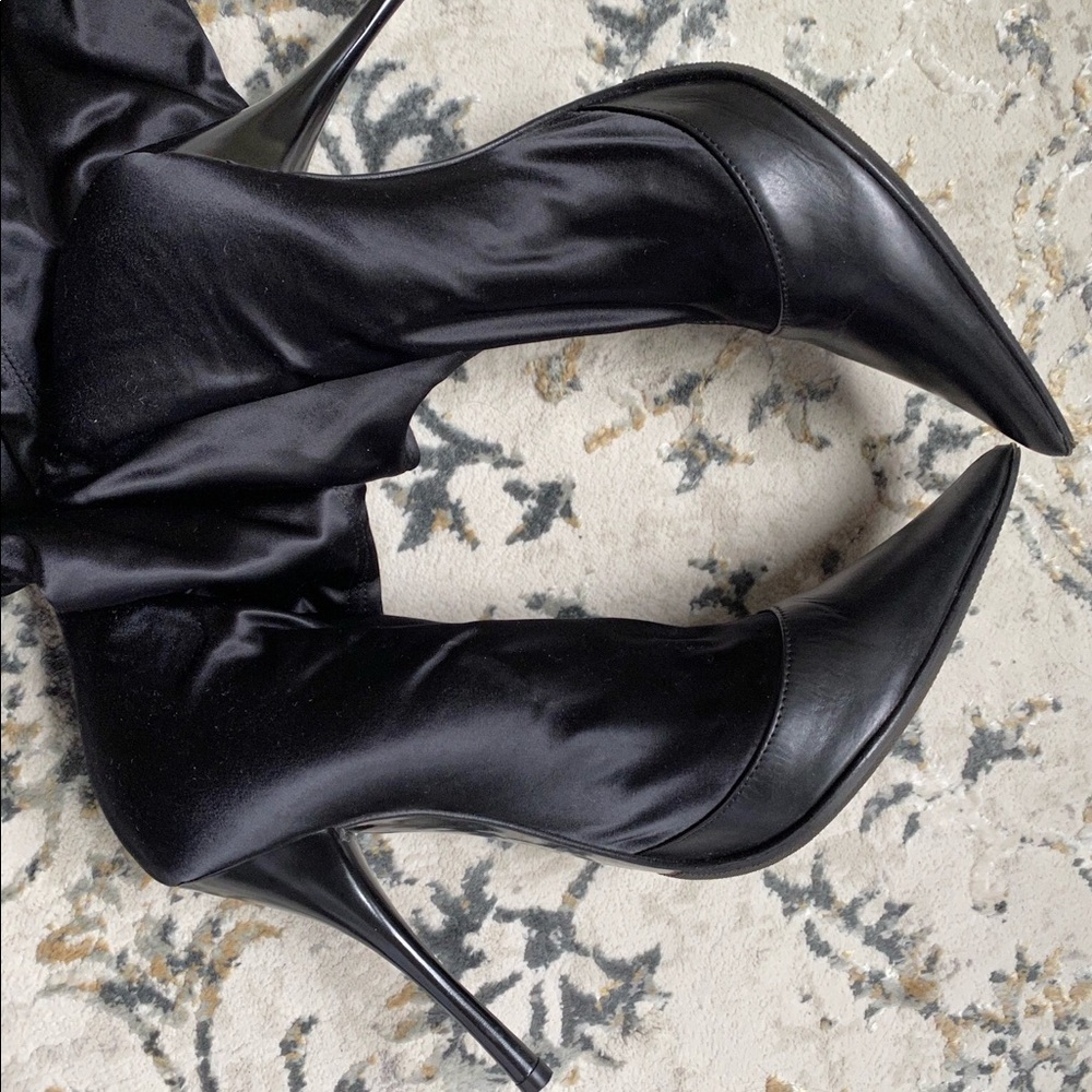 Les Tropeziennes Satin Boots with Bows